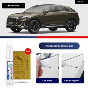 アウディ Q3 スポーツバックペイントペン用品 アクセサリー ペイントスクラッチ修復 スクラッチリムーバーペイントリペアセット - Khan Green