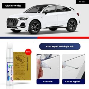 アウディ Q3 スポーツバックペイントペン用品 アクセサリー ペイントスクラッチ修復 スクラッチリムーバーペイントリペアセット - Glacier white