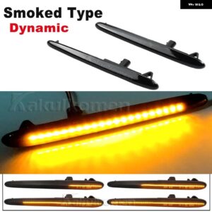 アルファロメオ 1ペア ダイナミック LED 矢印サイドマーカーウィンカーウインカー流れる光 ジュリエッタ ヴェローチェ TI スプリント 2010-2021 - smoked black