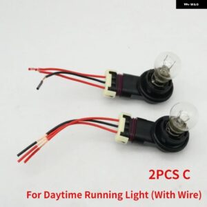 ジープ フロント DRL デイタイム ランニングライト ウィンカーランプ 電球 プラグソケット レネゲード 2014-21 - 2PCS　C