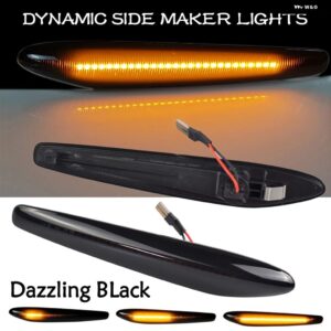 アルファロメオ 159 スポーツワゴン ボエラ スパイダー 939 LED シーケンシャル ランプ ダイナミック ウインカー インジケーター サイド マーカー ターン シ - Dynamic Smoked
