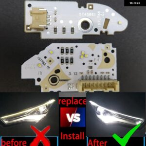 アウディ 白色光 A6L C7 2016-2018 ヘッドライト DRL チップ バラスト チップ LED 回路基板光源ボードライトマイクロチップ - 4X a pair