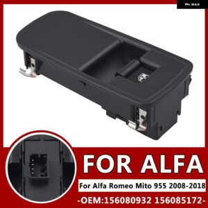 アルファロメオ マスターパワーウィンドウスイッチ ボタン カー スタイリング MITO 955 2008 2009-2018 156083273 156085172 - Single Switch