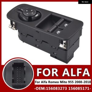 アルファロメオ マスターパワーウィンドウスイッチ ボタン カー スタイリング MITO 955 2008 2009-2018 156083273 156085172 - High matching