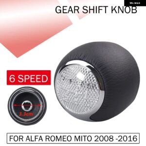 アルファロメオ GT 147 166 3.2 V6 PU レザーカー スタイリング 5/6スピード ギア シフト ノブレバースティックペン シフター ヘッド - 6 speed