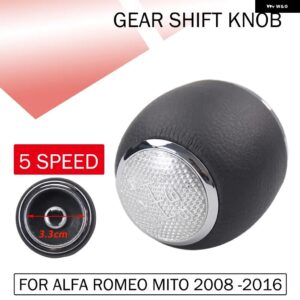 アルファロメオ GT 147 166 3.2 V6 PU レザーカー スタイリング 5/6スピード ギア シフト ノブレバースティックペン シフター ヘッド - 5 speed