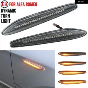 アルファロメオ 2X ダイナミック LED サイド マーカーライト 159 スポーツワゴン TYP 939 2006-2012 矢印ウィンカーウインカー インジケータランプ - Dynamic Crystal Type