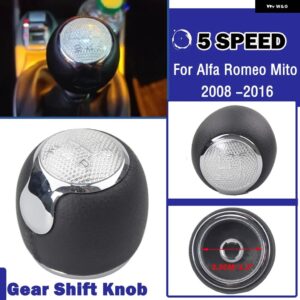 アルファロメオ 5/6スピード カーアクセサリー ギア シフト ノブレバーヘッド 147 166 3.2 V6 MITO 2008-2016 - 5 speed