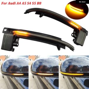 アウディ ダイナミック ウインカー ミラー ライト Q3/SQ3 2012-2015 サイド インジケーター ウインカー LED ウインカー A4/A5 B8.5 2011-2016 - B8-Yellow