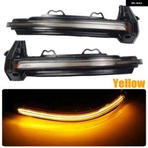 アウディ 2個 A4 A5 B9 S4 S5 RS5 2017-20 ダイナミックウインカー LED ウィンカー点滅サイドミラー ライト インジケーター フラッシャー - Yellow