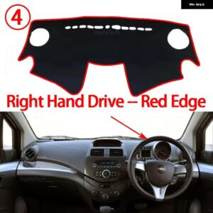 シボレー スパーク 2013 2014 2015 ダッシュボード カバー マットサンシェード 滑り止めパッド カーペット プロテクター アクセサリ - Right Hand Red Edge