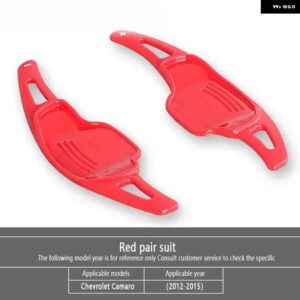シボレー カマロ 2012-2015 スタイリング 自動 ステアリングホイール リア シフト パドル シフト 装置半自動クラッチ黒 - Red