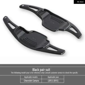 シボレー カマロ 2012-2015 スタイリング 自動 ステアリングホイール リア シフト パドル シフト 装置半自動クラッチ黒 - black