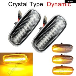 アウディ サイド マーカーライト ダイナミック LED ウィンカー点滅 インジケーター A3 S3 8P A4 B6 B8 B7 S4 RS4 A6 S6 C5 8E0949127 - Dynamic Crystal Type