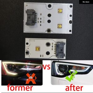 アウディ 白色光 A5 S5 2012-2015 ヘッドライト DRL チップ バラスト チップ LED 回路基板光源ボードマイクロチップ - 4X a pair
