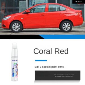 シボレー セイル 3 ペイント タッチアップ ペン キット - スクラッチ修復車スクラッチリムーバー ブラシ付き DIY オートアクセサリー - Coral Red 70U