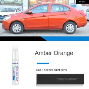 シボレー セイル 3 ペイント タッチアップ ペン キット - スクラッチ修復車スクラッチリムーバー ブラシ付き DIY オートアクセサリー - Amber Orange GET