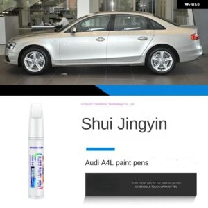 アウディ カスタム A4L ペイント タッチアップ ペン キット - スクラッチ修復車スクラッチリムーバー ブラシ付き DIY オートアクセサリー - Crystal silver LX7W