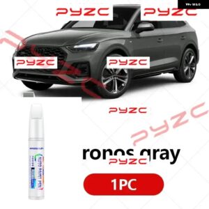 アウディ Q5 2008-2025 8R FY ペイントタッチアップペンキット - スクラッチ修復車スクラッチリムーバー ブラシ付き DIY オートアクセサリー - GRAY