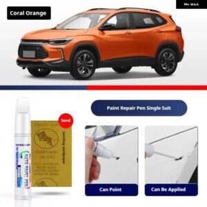 シボレー TRAX ペイントタッチアップペンキット ペイントスクラッチ修復 スクラッチリムーバーペイントリペアセット自動車アクセサリー - Coral Orange