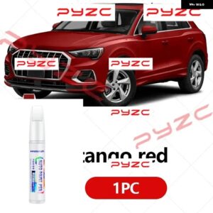 アウディ Q3 2011-2025 8U F3 ペイントタッチアップペンキット - スクラッチ修復車スクラッチリムーバー ブラシ付き DIY オートアクセサリー - Tango Red