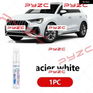 アウディ Q3 2011-2025 8U F3 ペイントタッチアップペンキット - スクラッチ修復車スクラッチリムーバー ブラシ付き DIY オートアクセサリー - Glacier white