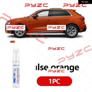 アウディ Q3 2011-2025 8U F3 ペイントタッチアップペンキット - スクラッチ修復車スクラッチリムーバー ブラシ付き DIY オートアクセサリー - pulse orange