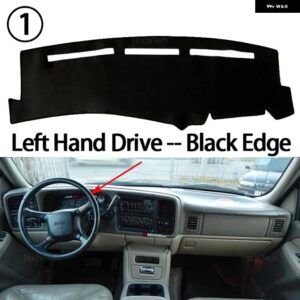シボレー シルバラード 1500 2500 3500 1999-2006 自動車 ダッシュボード カバー ダッシュマットボードパッド カーペットダ - Left Hand Black