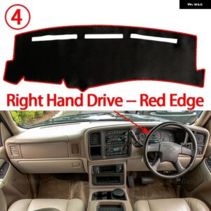 シボレー シルバラード 1500 2500 3500 1999-2006 自動車 ダッシュボード カバー ダッシュマットボードパッド カーペットダ - Right Hand Red Edge