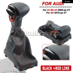 アウディ 自動自動 ギア シフト ノブ A6 C6 A4 B8 A5 Q5 2009-14 4G1 713 139 R - Black-red line