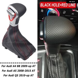 アウディ 自動自動 ギア シフト ノブ A6 C6 A4 B8 A5 Q5 2009-14 4G1 713 139 R - Hole-Red Line