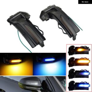 アウディ Q2 2018-2020 Q3 2019-2020 ウィンカーライト バックミラー インジケーター シーケンティア LED点滅ランプダイナミックウインカー - Dynamic Blue Yellow