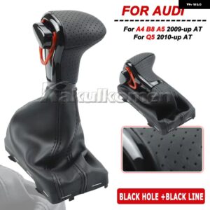 アウディ カーアクセサリーギア ボックス ハンドル ギア シフト ノブレバースティックヘッド A4 B8 2009-UP/A5 2008-UP/Q5 2009-2015/A6 C6 06-11/A6L - Black H-Black Line