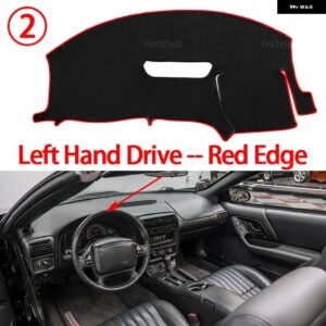 シボレー インテリア アクセサリー自動車 ダッシュボード カバー ダッシュマットボードパッド カーペットダッシュマット抗紫外線マット カマロ MK - Left Hand Red Edge