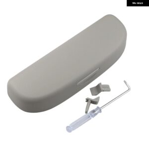 アウディ サングラス ボックス サン バイザー ケース ホルダー クリップ 収納 袋ケース A1 A3 A4 A5 A6 A7 A8 Q3 Q5 2012-2022 アクセサリー - gray