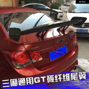 シボレー 汎用 カー スタイリング カーボンリア トランク スポイラー GT ウィング クルーズ 汎用 セダン スポイラー - Unpainted