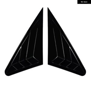 アウディ A3 S3 8V 2014-2020 リアサイドウィンドウルーバーシャッター トリム カーボンルック/グロスブラックテール フロントガラス ブラインド カバー - Glossy Black