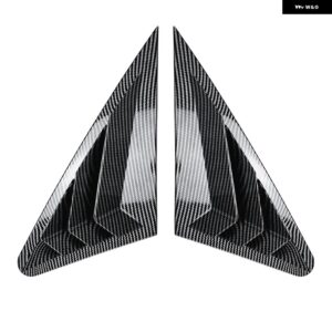 アウディ A3 S3 8V 2014-2020 リアサイドウィンドウルーバーシャッター トリム カーボンルック/グロスブラックテール フロントガラス ブラインド カバー - Carbon Fiber Look