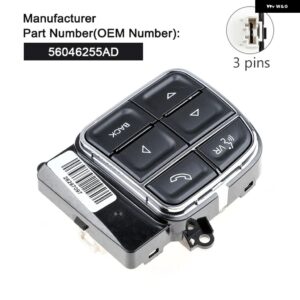 ジープ 56046255AD 56046094AE ステアリングホイール コントロール スイッチ 2011-2018 ダッジ クライスラー 300 タウン カントリー - 56046255AD