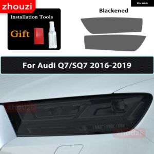 アウディ ヘッドライト フィルム自動スモークブラック TPU ステッカー A3 S3 A4 B8 B9 A5 A6 S6 C8 A7 A8 D4 TT TTS Q3 Q5 Q7 Q8 RSQ8 - Q7 16-19