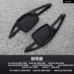 アウディ A3 A4L A5 A6L A7 A8 S4 S6 S7 S8 Q6 シフト 装置半自動クラッチ赤自動 ステアリングホイール リア シフト パドル - black