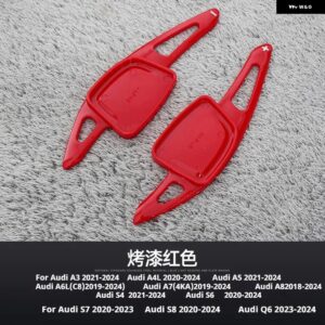 アウディ A3 A4L A5 A6L A7 A8 S4 S6 S7 S8 Q6 シフト 装置半自動クラッチ赤自動 ステアリングホイール リア シフト パドル - Red