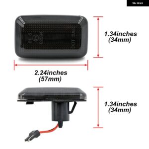スモークダイナミック アンバー LEDサイドミラー シーケンシャルウィンカーブリンカー2個 アウディ 80 B4 90 B3 100 C4 A6 V8 4C S2 RS2アバントクーペ - Smoked Lens