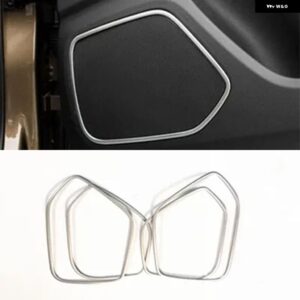 カー スタイリング センター コンソール ギア シフト フレーム カバー トリム アウディ Q3 2013-2018ドア オーディオ スピーカー フレーム 装飾 - 4 pieces