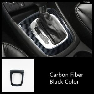 ステンレス センター コンソール ギア シフト フレーム 装飾 カバー トリム アウディ Q3 2013-2016カー スタイリング インテリア アクセサリー - Carbon fiber color