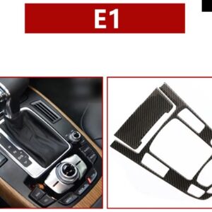 カーボン 車 コンソール ギア シフト パネル 装飾 カバー トリム ステッカー アウディ A4 B8 A5 Q5 2012-2016内装アクセサリー - E1