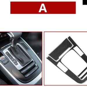 カーボン 車 コンソール ギア シフト パネル 装飾 カバー トリム ステッカー アウディ A4 B8 A5 Q5 2012-2016内装アクセサリー - A