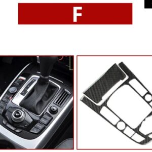 カーボン 車 コンソール ギア シフト パネル 装飾 カバー トリム ステッカー アウディ A4 B8 A5 Q5 2012-2016内装アクセサリー - F