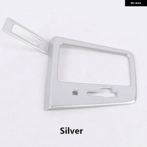 カーボンカラーセンター コンソール ギア シフト パネル 装飾 カバー トリム ステッカー アウディ Q3 2019 LHD ABSカー スタイリング - Silver