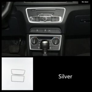 ステンレス センター コンソール エアコン CD フレーム 装飾 カバー トリム アウディ Q3 2012-2016カー スタイリング インテリア - 2 pieces
